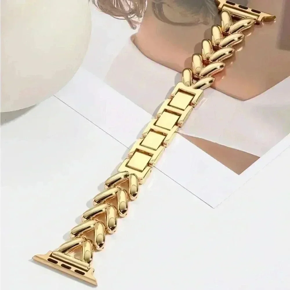 Stylish Stainless Steel Apple Watch Band - Picture 2 of 7